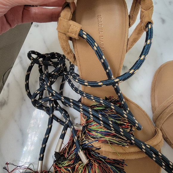 Isabel Marant Strappy Suede Tassel Detail Sandal 5 - Picture 5 of 5